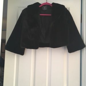 Forever 21 Black Fur Formal Jacket